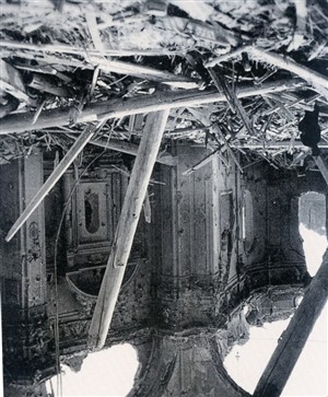 Parrocchia di Arenzano dopo il bombardamento del 14 agosto 1944