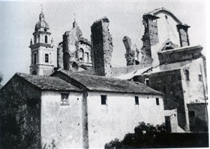 Parrocchia di Arenzano dopo il bombardamento del 14 agosto 1944